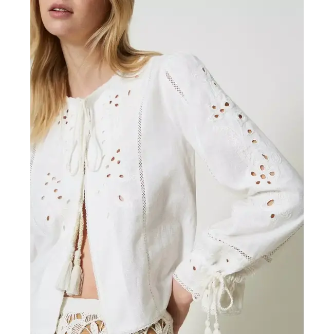 TWINSET GIACCINA BIANCO 241TT2010