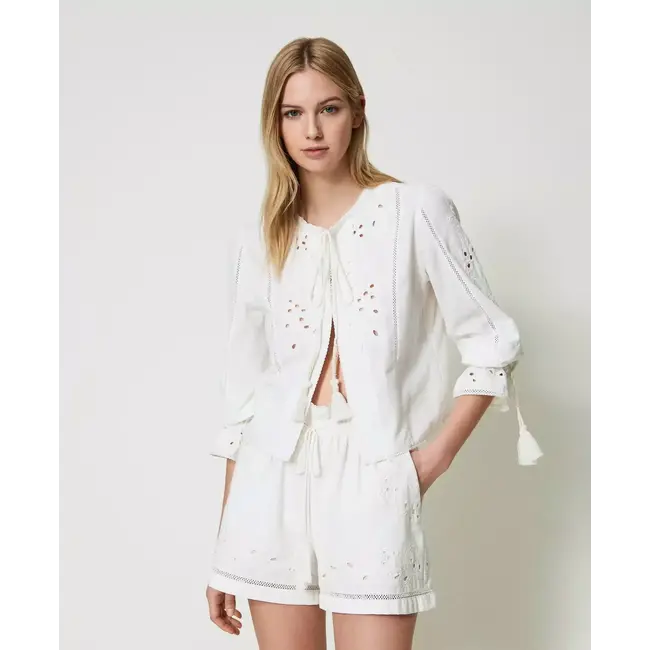TWINSET SHORTS BIANCO 241TT2011