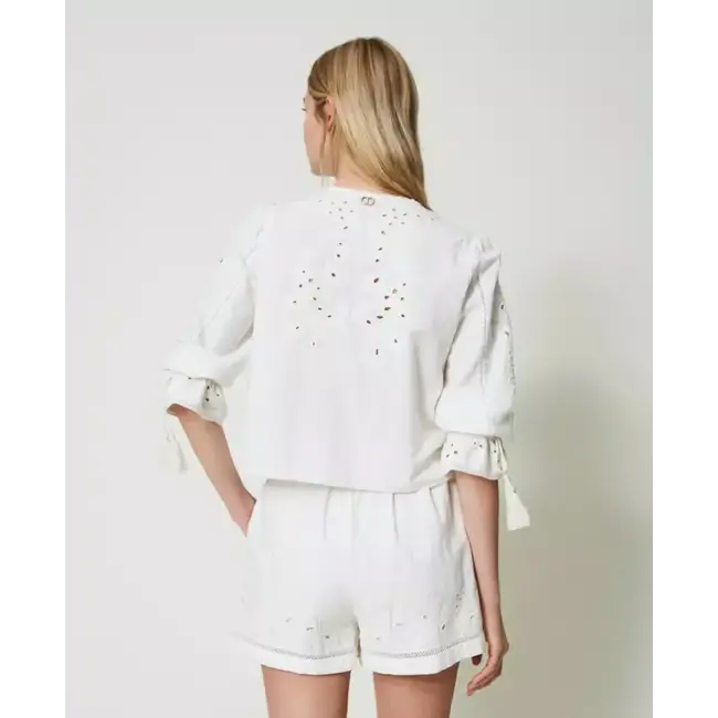 TWINSET SHORTS BIANCO 241TT2011