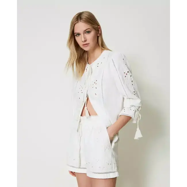 TWINSET SHORTS BIANCO 241TT2011