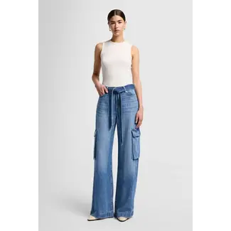 7 FOR ALL MANKIND CARGO PALAZZO DREAM ON MID BLUE