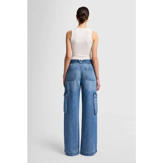 7 FOR ALL MANKIND CARGO PALAZZO DREAM ON MID BLUE