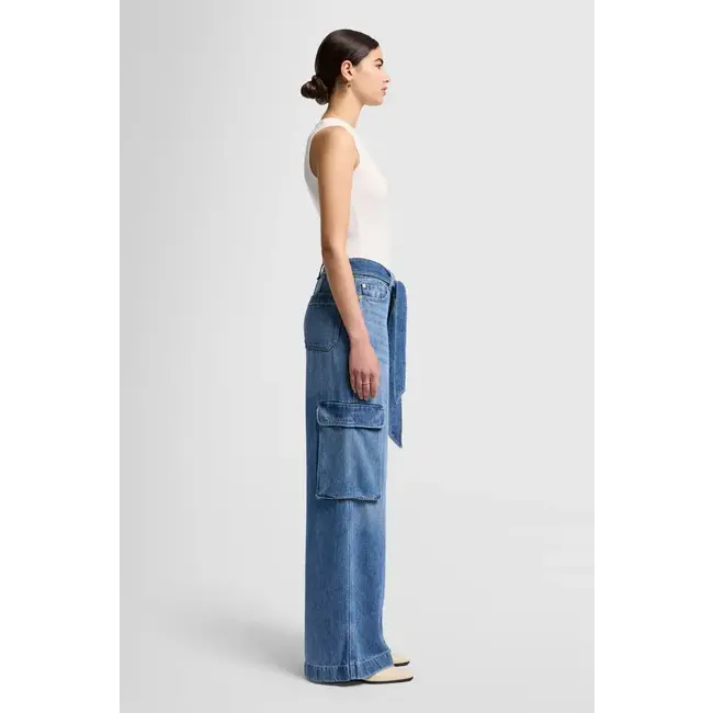 7 FOR ALL MANKIND CARGO PALAZZO DREAM ON MID BLUE