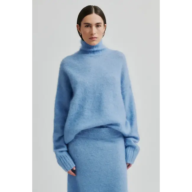 Second Female INA KNIT T-NECK VISTA BLUE