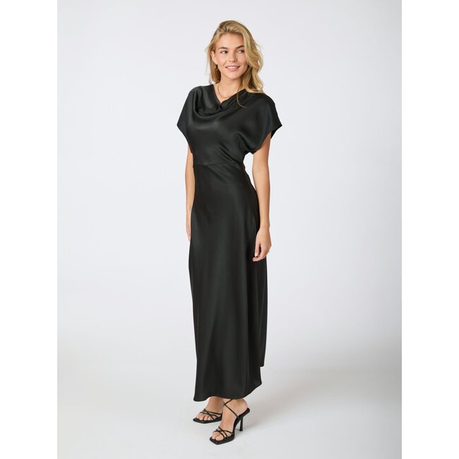Neo Noir ANDREA HEAVY SATEEN DRESS BLACK