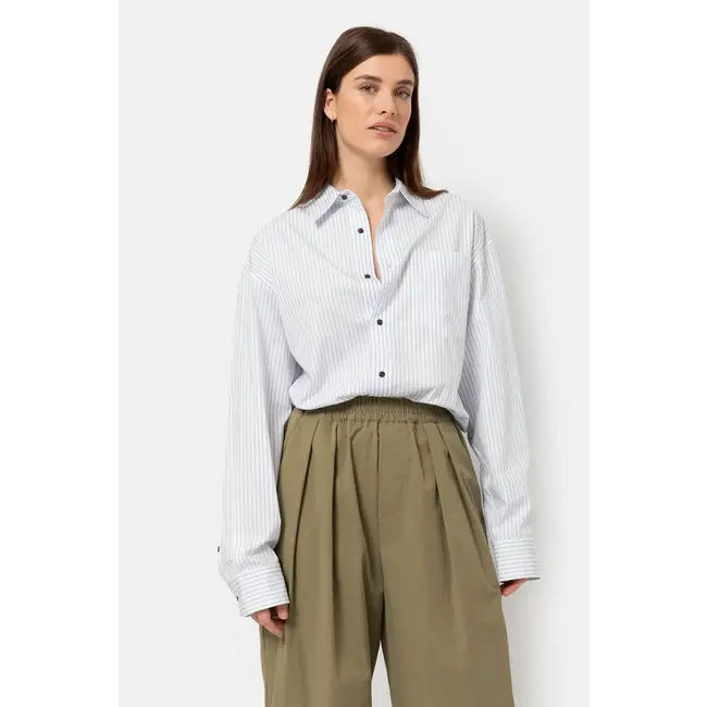 Ame antwerp KARAKTER BLUE WHITE STRIPED SHIRT