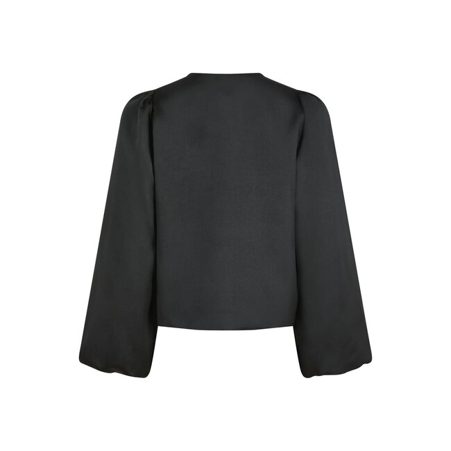 Neo Noir DALISKA DULL SATIN BLOUSE BLACK