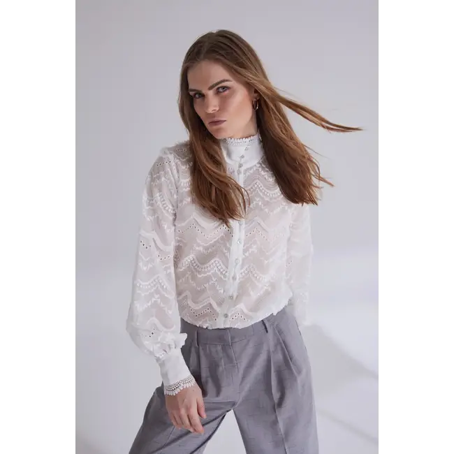 Bruuns Bazaar PURSLANE BB VINIKA SHIRT SNOW WHITE