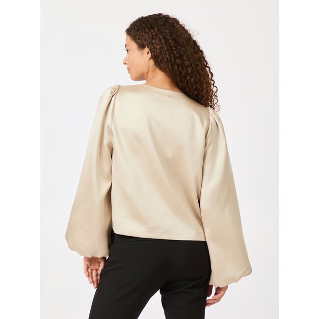 Neo Noir DALISKA DULL SATIN BLOUSE SAND