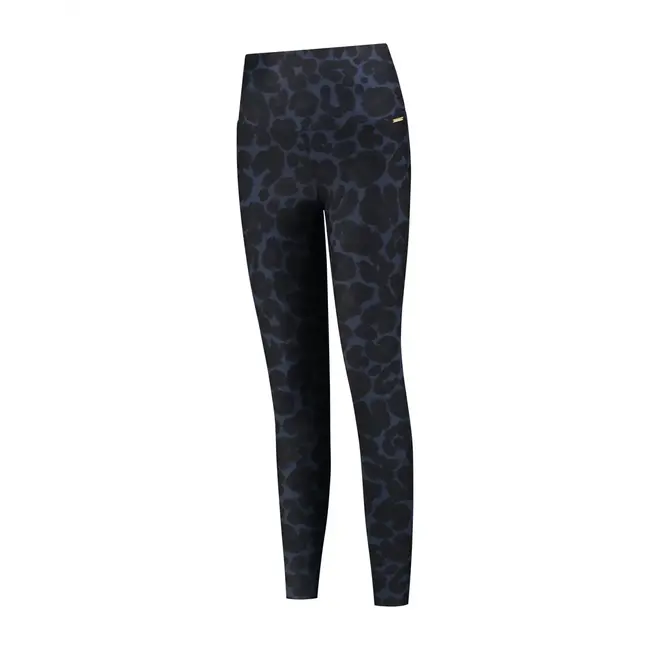 Deblon Sports CLASSIC LEGGINGS H. W. LEOPARD NAVY