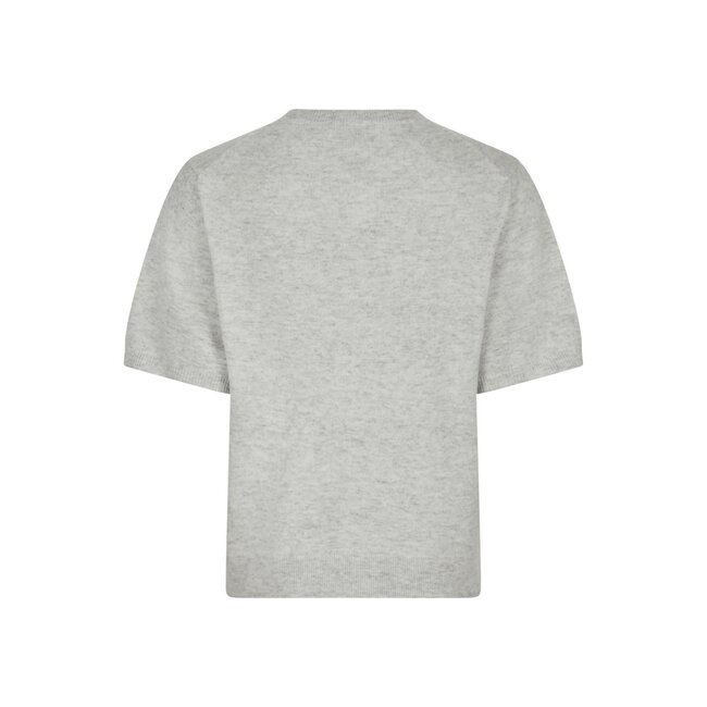 Neo Noir MISSY KNIT TEE LIGHT GREY MEL.