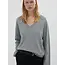 PEOPLE'S REPUBLIC OF CASHMERE WOMEN'S OVERSIZED V-NECK HEATHER GREY