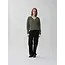 PEOPLE'S REPUBLIC OF CASHMERE WOMEN'S OVERSIZED V-NECK HEATHER KHAKI