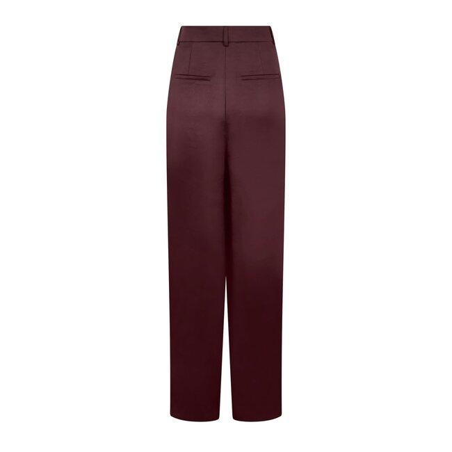Neo Noir EMMETT HEAVY SATEEN PANTS BURGUNDY