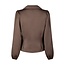 Neo Noir MILLE HEAVY SATEEN BLOUSE DARK BROWN