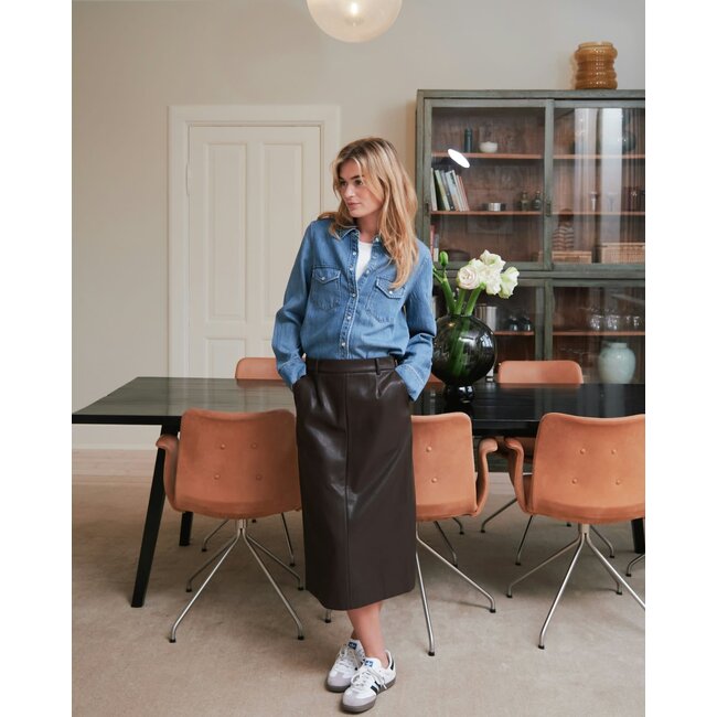 Neo Noir ROGER DENIM SHIRT VINTAGE BLUE