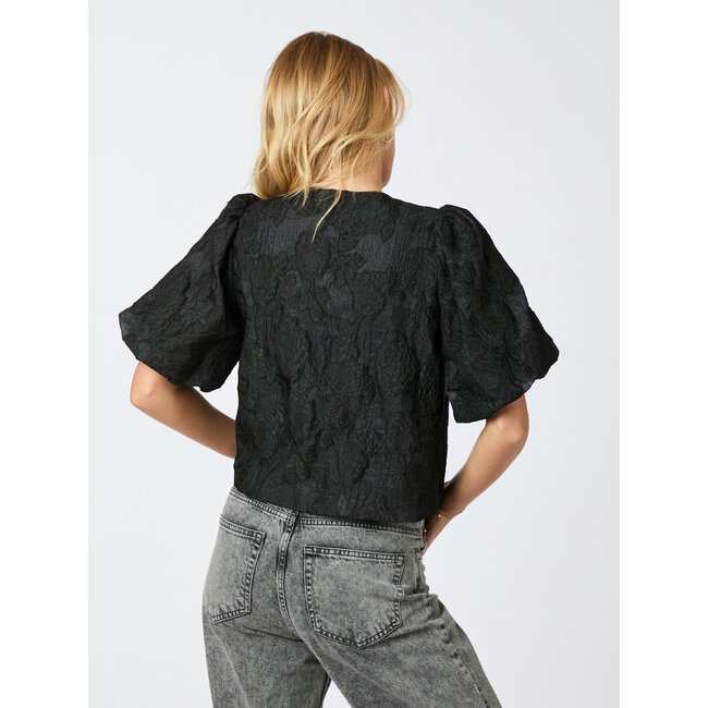 Neo Noir ASKA JACQUARD BLOUSE BLACK