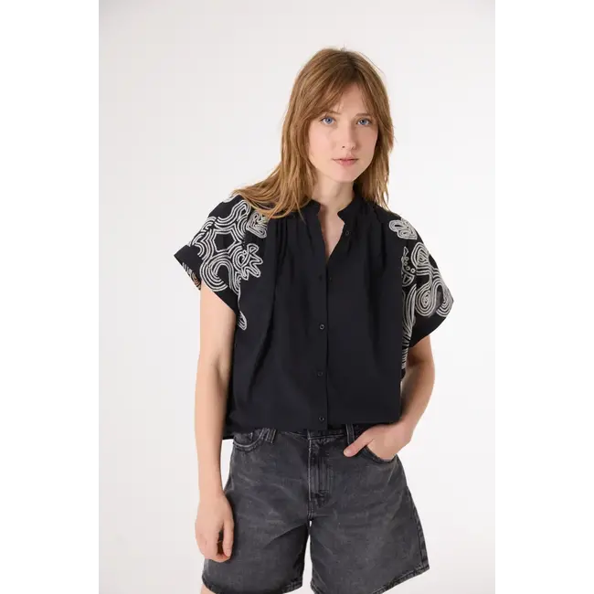 Sacré coeur MAYA BLOUSE BRODEE DUNE