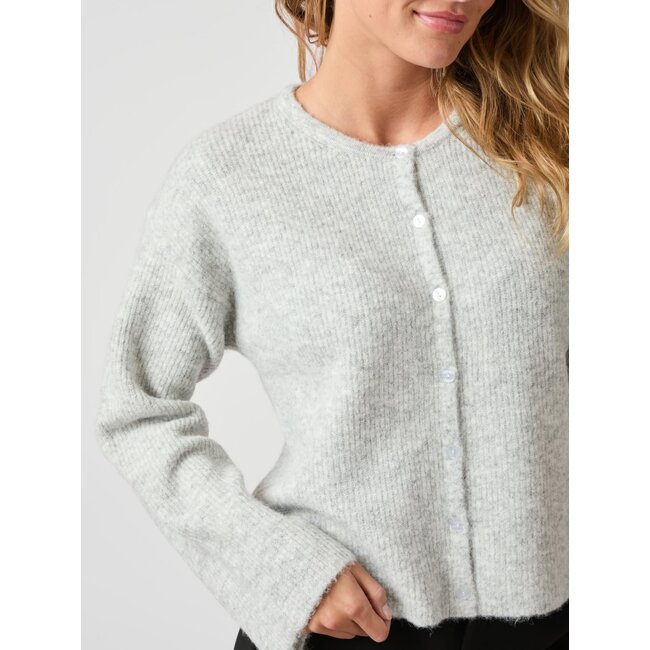Neo Noir VILJA KNIT CARDIGAN LIGHT GREY