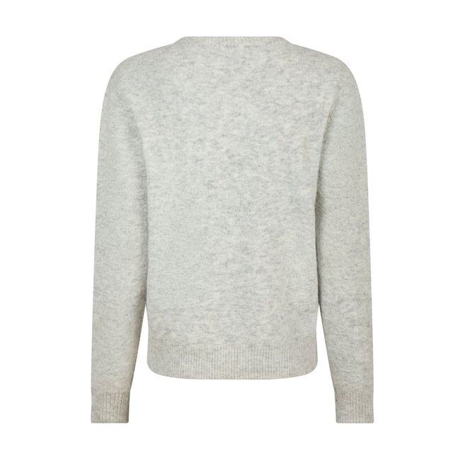 Neo Noir DINA SOFT KNIT BLOUSE LIGHT GREY