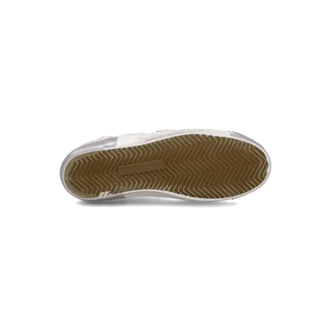 Philippe Model Paris PRSX LOW WOMAN VEAU EPONGE BLANC ROSE