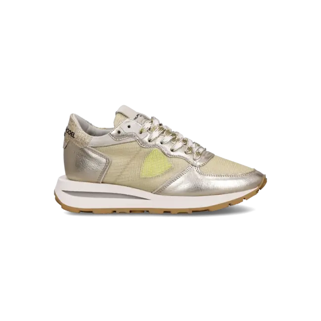 Philippe Model Paris TROPEZ HAUTE LOW WOMAN - METAL BEIGE