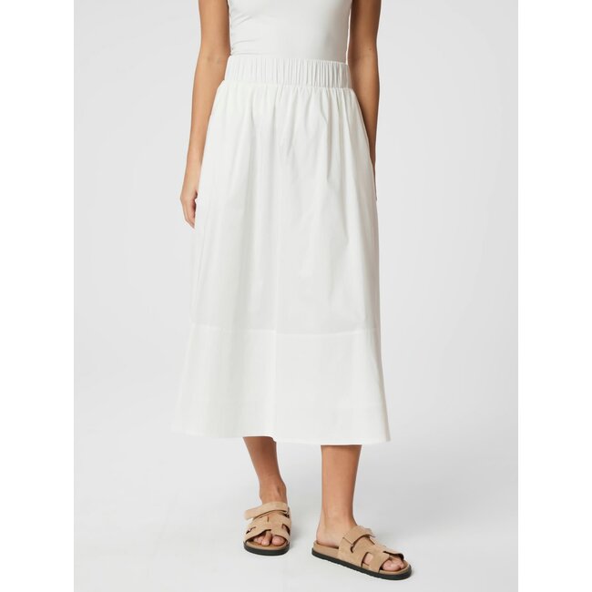 Neo Noir YARA LONG POPLIN SKIRT WHITE