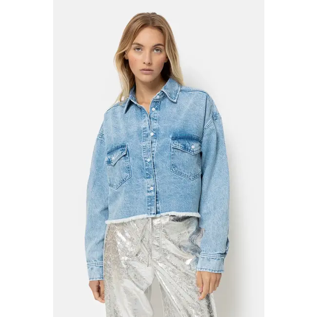 Ame antwerp JYVAIS LIGHT BLUE CROPPED DENIM