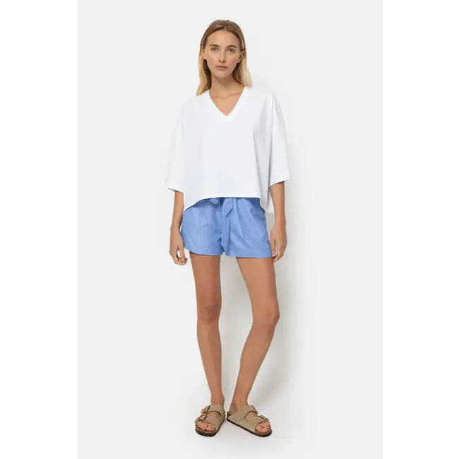 Ame antwerp LISON WHITE BOXY T-SHIRT WITH V