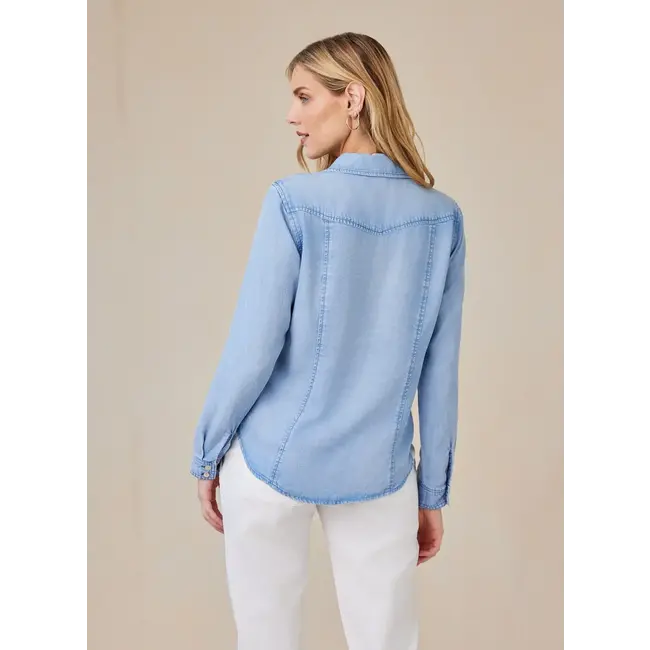 Bella Dahl LONG SLEEVE SEAMED SHIRT CLSW