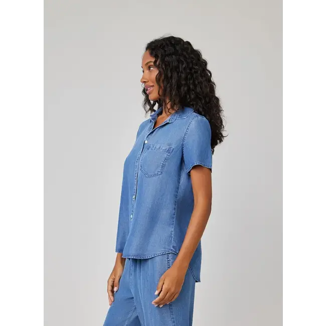 Bella Dahl SHORT SLEEVE POCKET BUTTON DOWN MLHZW