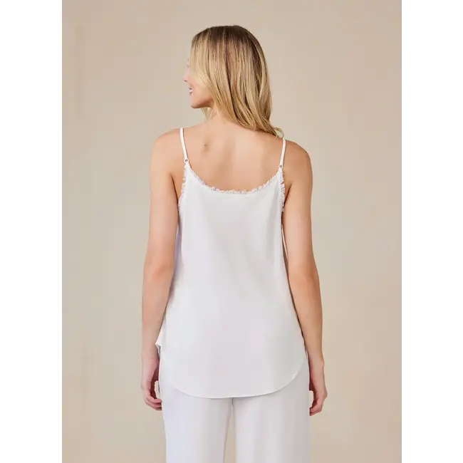 Bella Dahl FRAYED CAMI WHITE