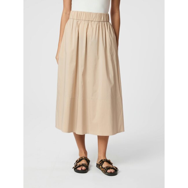Neo Noir YARA POPLIN SKIRT DARK SAND