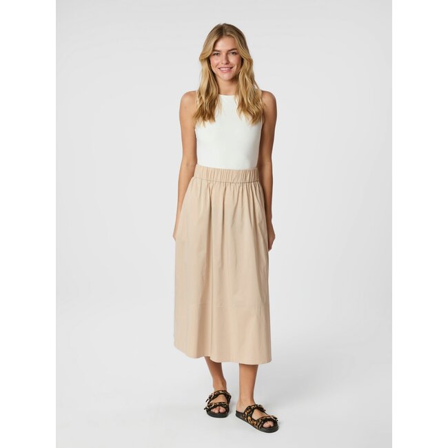 Neo Noir YARA POPLIN SKIRT DARK SAND