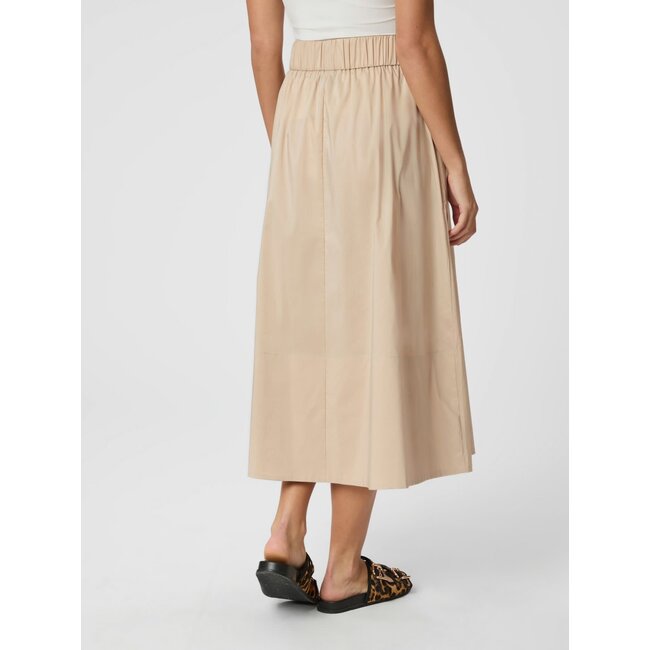 Neo Noir YARA POPLIN SKIRT DARK SAND
