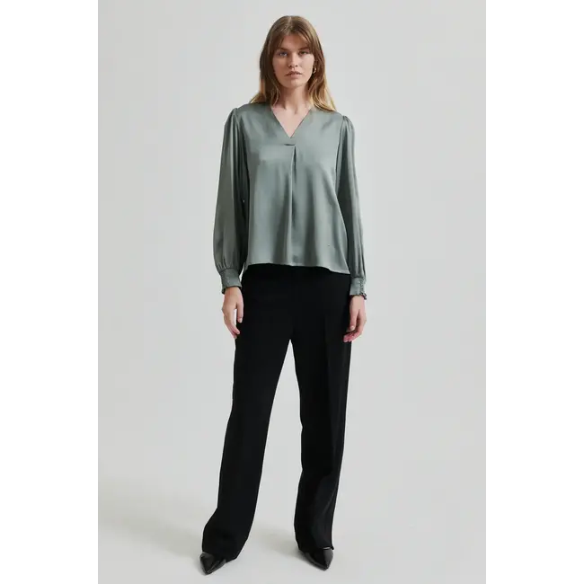 Second Female BARRI BLOUSE AGAVE GREEN
