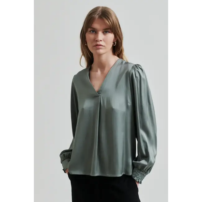 Second Female BARRI BLOUSE AGAVE GREEN