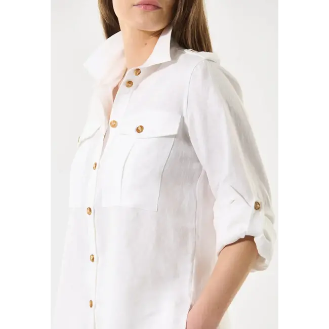 Dea Kudibal KARENSDEA NS SHIRT NAT. WHITE