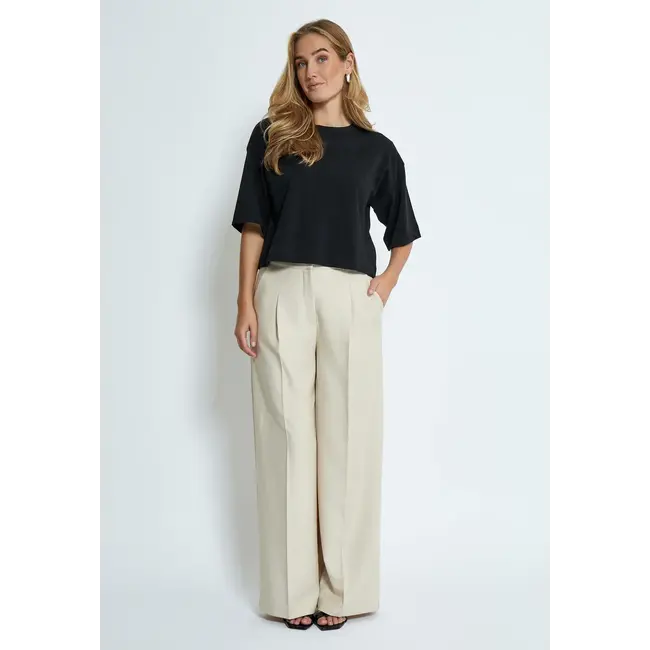 Minus MSGAMMA CROPPED GOTS T-SHIRT BLACK