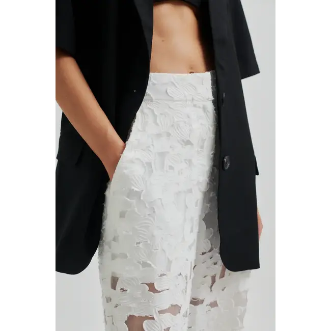 Second Female AGATHA TROUSERS WHITE ALYSSUM