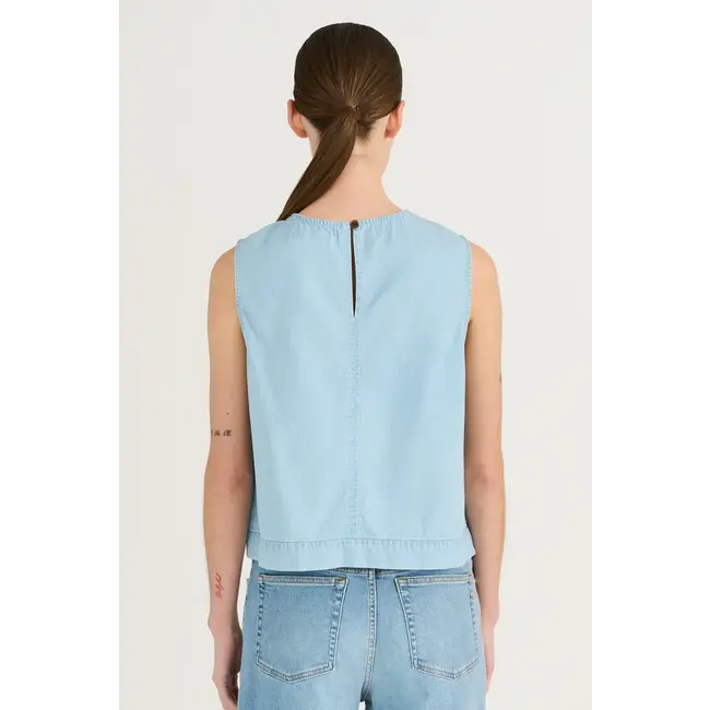 Pieszak PD-DREW DENIM TOP DENIM BLUE