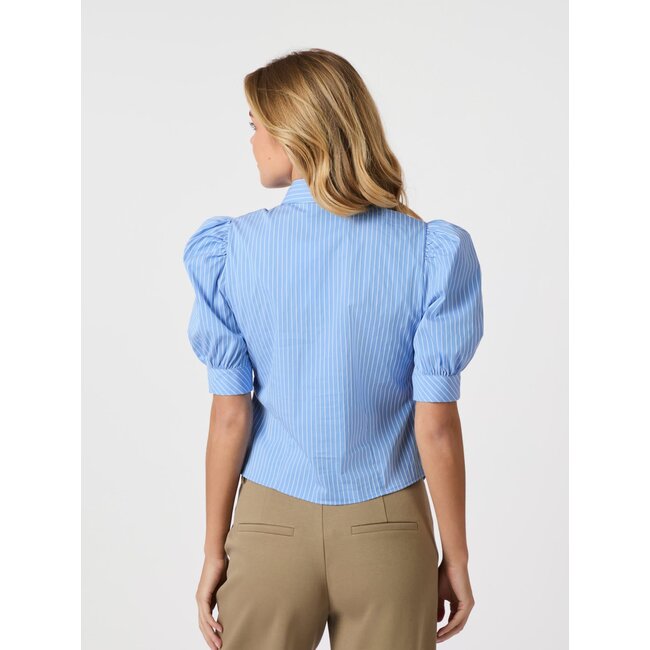 Neo Noir FRANNIE STRIPE SHIRT LIGHT BLUE