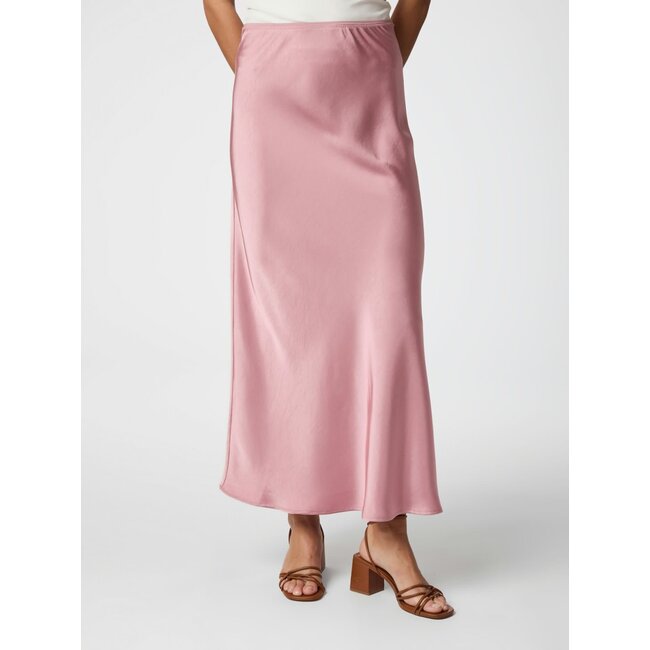 Neo Noir VICKY HEAVY SATEEN SKIRT EVENING ROSE