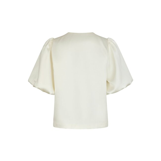 Neo Noir AISA DULL SATIN BLOUSE IVORY