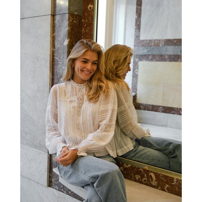 Neo Noir EBBA S VOILE BLOUSE WHITE