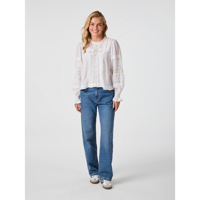 Neo Noir EBBA S VOILE BLOUSE WHITE