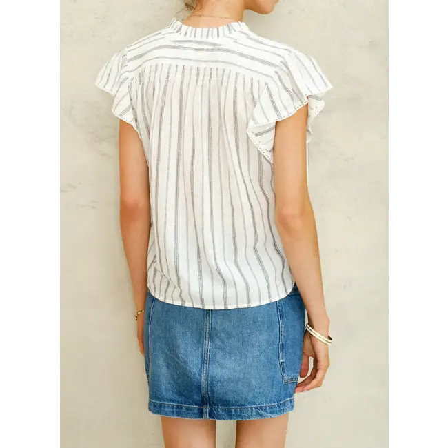 Mabe ALMA  TOP ECRU STRIPE