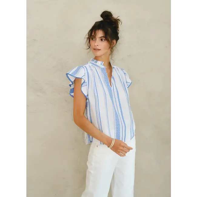 Mabe ALMA TOP BLUE STRIPE