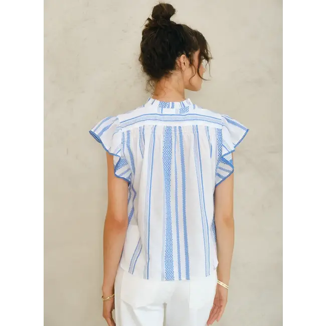 Mabe ALMA TOP BLUE STRIPE