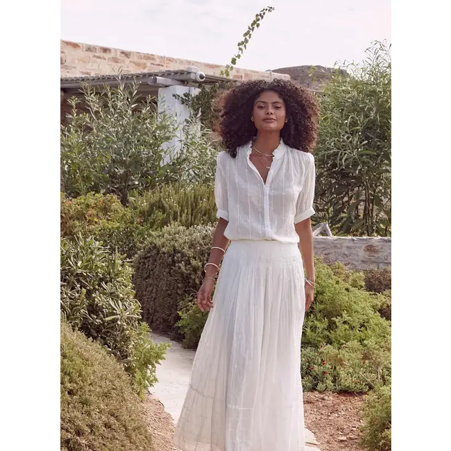 Mabe DACY EMB MAXI SKIRT ECRU